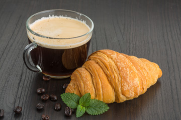 Coffee with croissant