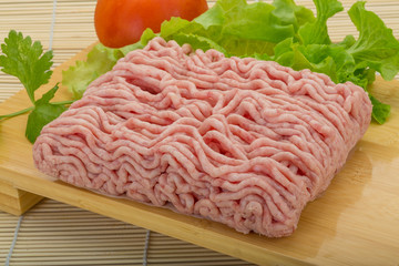 Raw minced pork meat