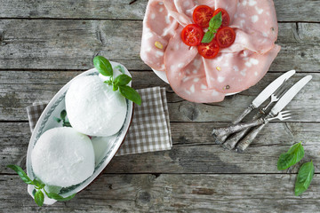 Mozzarella, Mortadella And Cherry Tomatoes