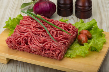Raw minced beef