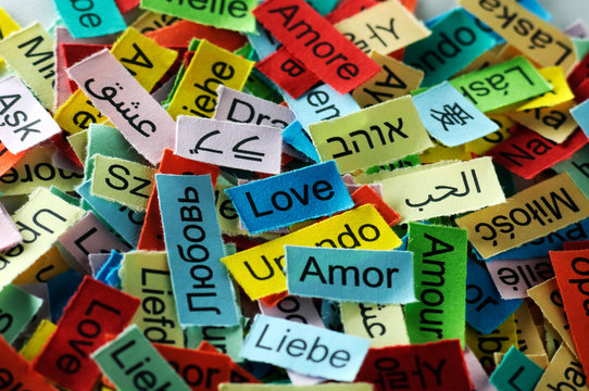 love multilingual word