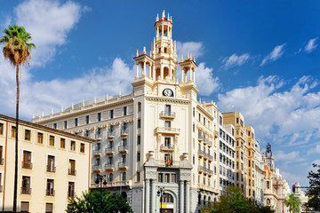 Fototapeta premium Cityscape of Valencia - third size population city in Spain.