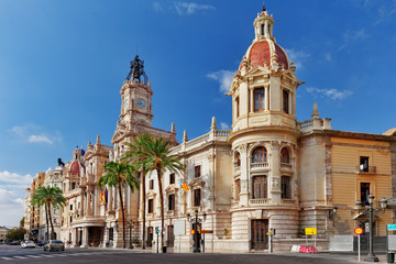 Fototapeta na wymiar Cityscape historical places of Valencia - city in Spain.