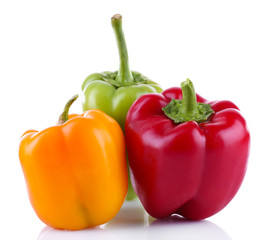 Peppers isolated on white