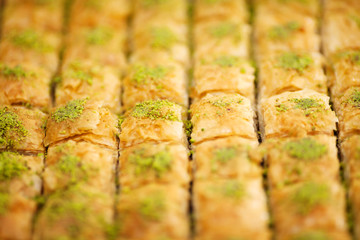 Turkish sweet food baklava