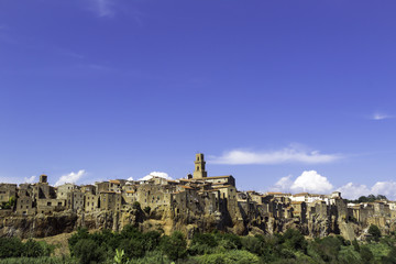 Pitigliano, Tuscany, panorama. Color image