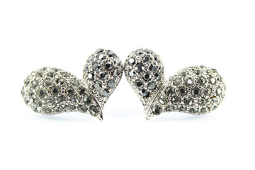 Earrings isolated on a white background