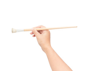 Hand with a brush