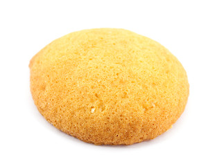 sponge biscuit on white background
