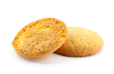 sponge biscuit on white background
