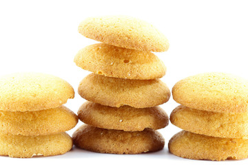sponge biscuit on white background