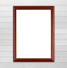 Fototapeta premium wood frame on wood wall