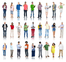 Fototapeta premium Group of Diverse People Using Digital Devices