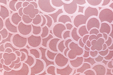 Abstract red circle fabric texture and background