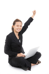 Asian women happiness with her Successful