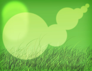 Abstract Green Grass and Light Bokeh