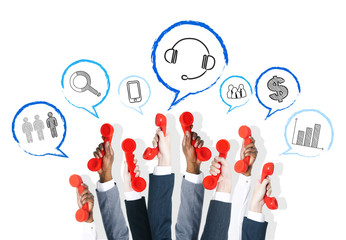 Business Communication Arms Raised Concepts