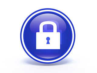 protect circular icon on white background