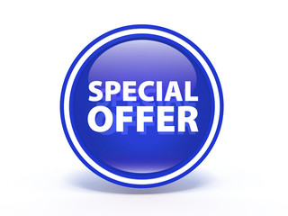 Special offer circular icon on white background