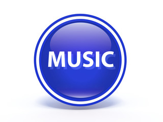 music circular icon on white background