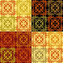 Patchwork retro texture pattern background