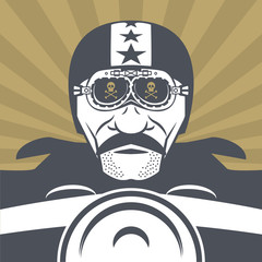 Biker, vector illustration