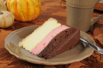 Neapolitan cheesecake