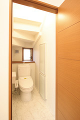 Fototapeta na wymiar 住まいのトイレ　階段のデッドスペースをいかした設計　イメージ