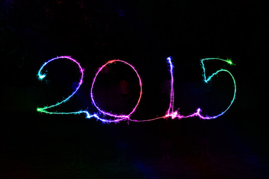 Happy New Year - 2015 sparkler