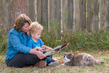 Reading with the cat