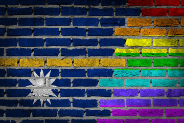 Dark brick wall - LGBT rights - Nauru