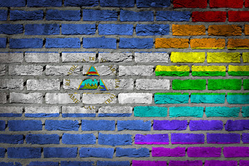 Dark brick wall - LGBT rights - Nicaragua