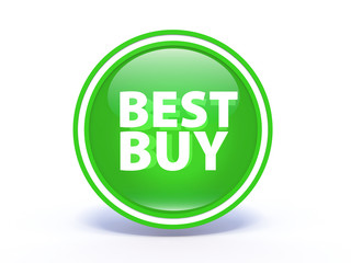 Best buy circular icon on white background