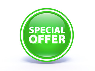Special offer circular icon on white background