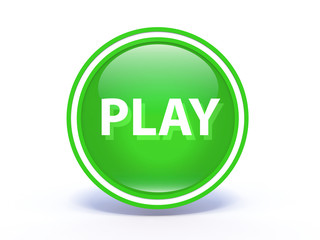 play circular icon on white background