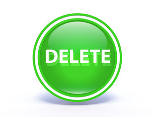 delete circular icon on white background