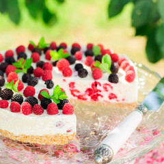 No-bake Raspberry Cheesecake