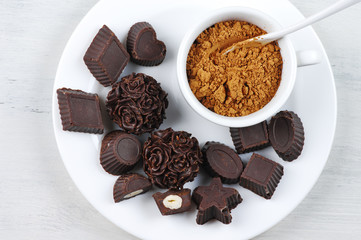 Homemade chocolate candies