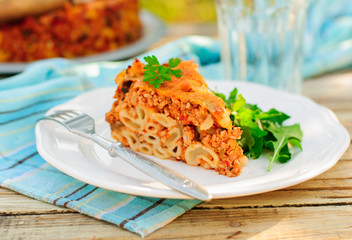 A Piece of Bolognese Pasta Bake
