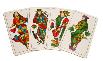altes antikes kartenspiel, skatspiel, doppelkopf