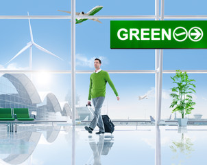 Green Business People in the Airport