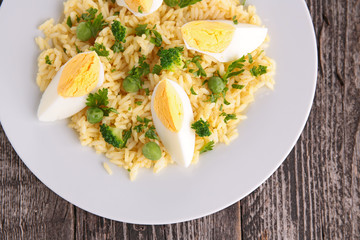 rice with vegetable and egg