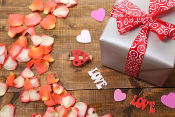 Beautiful romantic background on Valentines Day close-up
