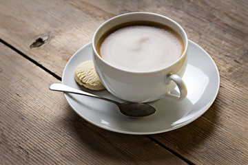 Cup of coffee with foam