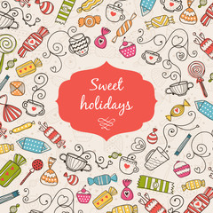 Greeting card Sweet holidays