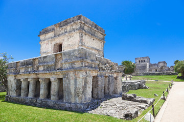 Obraz premium Tulum, archeological site in the Riviera Maya, Mexico. Site of a