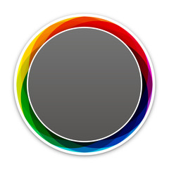 Farbige Kreis Schild Vorlage mit Textfreiraum 3