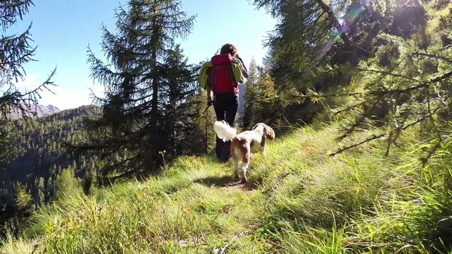 trekking con cane