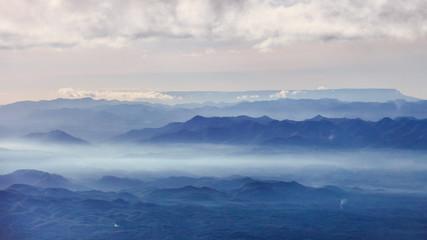 Mountains and clouds