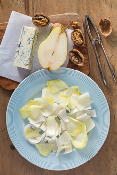 Endive Salad with Gorgonzola, Pears and Walnuts